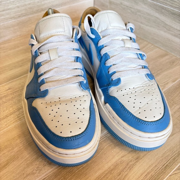 💙🤍 Nike Air Jordan 1 Low elevate platform white university blue UNC shoes - Picture 11 of 12
